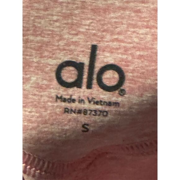 Alo Yoga Goddess Leggings Pink Small High Waist Ruched Stacked Yoga Pants - Picture 4 of 4